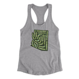 Arizona Golf Course Women's Racerback Tank-Heather Grey-Allegiant Goods Co. Vintage Sports Apparel