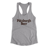 Pittsburgh Beer Women's Racerback Tank-Heather Grey-Allegiant Goods Co. Vintage Sports Apparel