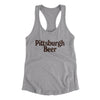 Pittsburgh Beer Women's Racerback Tank-Heather Grey-Allegiant Goods Co. Vintage Sports Apparel