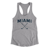 Miami Golf Women's Racerback Tank-Heather Grey-Allegiant Goods Co. Vintage Sports Apparel