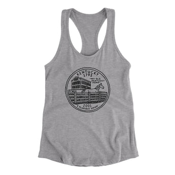 Kentucky State Quarter Women's Racerback Tank-Allegiant Goods Co. Vintage Sports Apparel