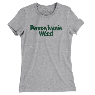 Pennsylvania Weed Women's T-Shirt-Heather Grey-Allegiant Goods Co. Vintage Sports Apparel