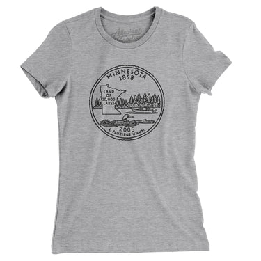 Minnesota State Quarter Women's T-Shirt-Allegiant Goods Co. Vintage Sports Apparel