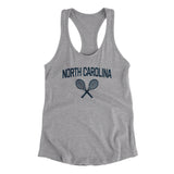 North Carolina Tennis Women's Racerback Tank-Heather Grey-Allegiant Goods Co. Vintage Sports Apparel