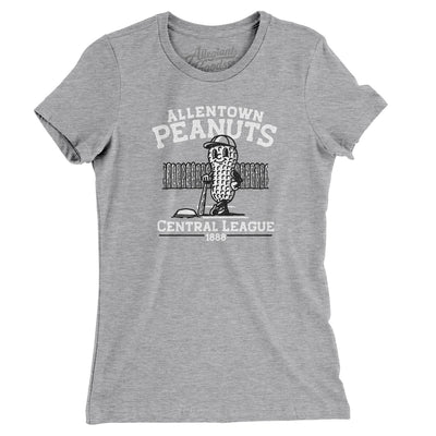 Allentown Peanuts Women's T-Shirt-Heather Grey-Allegiant Goods Co. Vintage Sports Apparel