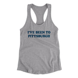 I've Been To Pittsburgh Women's Racerback Tank-Heather Grey-Allegiant Goods Co. Vintage Sports Apparel