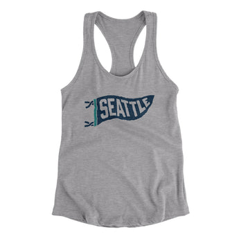 Seattle Pennant Women's Racerback Tank-Allegiant Goods Co. Vintage Sports Apparel