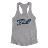 Seattle Pennant Women's Racerback Tank-Heather Grey-Allegiant Goods Co. Vintage Sports Apparel