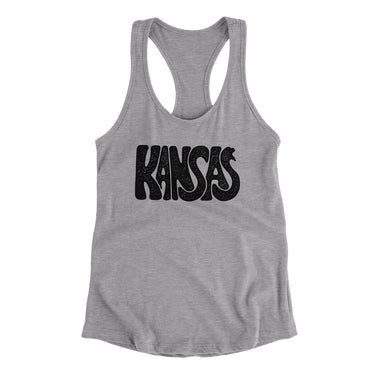 Kansas State Shape Text Women's Racerback Tank-Allegiant Goods Co. Vintage Sports Apparel