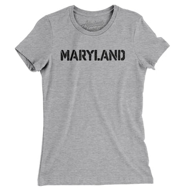 Maryland Stencil Women's T-Shirt-Allegiant Goods Co. Vintage Sports Apparel