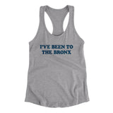 I've Been To The Bronx Women's Racerback Tank-Heather Grey-Allegiant Goods Co. Vintage Sports Apparel