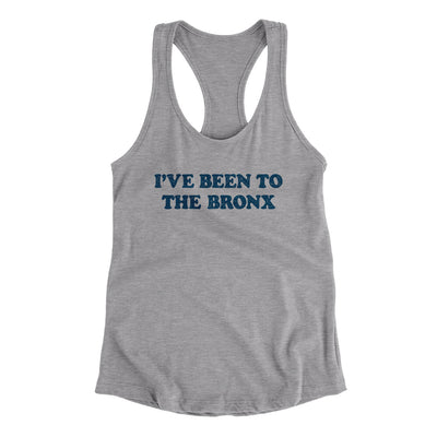 I've Been To The Bronx Women's Racerback Tank-Heather Grey-Allegiant Goods Co. Vintage Sports Apparel
