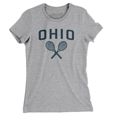 Ohio Tennis Women's T-Shirt-Heather Grey-Allegiant Goods Co. Vintage Sports Apparel