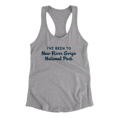 I've Been To New River Gorge National Park Women's Racerback Tank-Heather Grey-Allegiant Goods Co. Vintage Sports Apparel