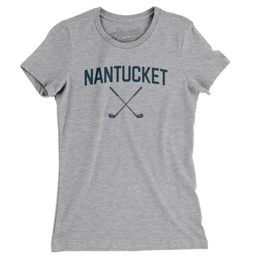 Nantucket Golf Women's T-Shirt-Heather Grey-Allegiant Goods Co. Vintage Sports Apparel