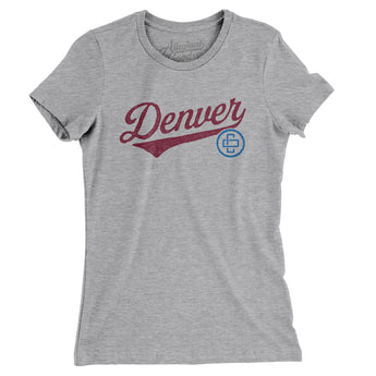 Denver Vintage Script Women's T-Shirt-Allegiant Goods Co. Vintage Sports Apparel