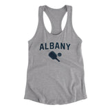 Albany Pickleball Women's Racerback Tank-Heather Grey-Allegiant Goods Co. Vintage Sports Apparel