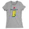 Indiana Golf Women's T-Shirt-Heather Grey-Allegiant Goods Co. Vintage Sports Apparel