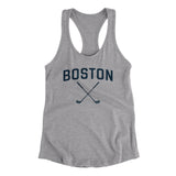 Boston Golf Women's Racerback Tank-Heather Grey-Allegiant Goods Co. Vintage Sports Apparel