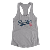 Houston Vintage Script Women's Racerback Tank-Allegiant Goods Co. Vintage Sports Apparel