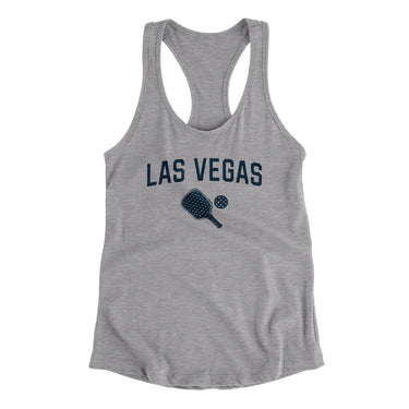 Las Vegas Pickleball Women's Racerback Tank-Heather Grey-Allegiant Goods Co. Vintage Sports Apparel