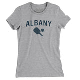 Albany Pickleball Women's T-Shirt-Heather Grey-Allegiant Goods Co. Vintage Sports Apparel
