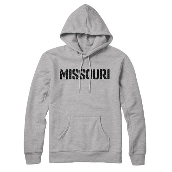 Missouri Military Stencil Hoodie-Allegiant Goods Co. Vintage Sports Apparel