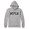 Mpls Varsity Hoodie-Heather Grey-Allegiant Goods Co. Vintage Sports Apparel