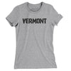 Vermont Military Stencil Women's T-Shirt-Heather Grey-Allegiant Goods Co. Vintage Sports Apparel