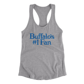 Buffalo's Number 1 Fan Women's Racerback Tank-Allegiant Goods Co. Vintage Sports Apparel