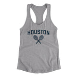 Houston Tennis Women's Racerback Tank-Heather Grey-Allegiant Goods Co. Vintage Sports Apparel