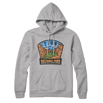 Zion National Park Badge Hoodie-Allegiant Goods Co. Vintage Sports Apparel