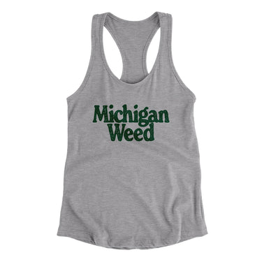 Michigan Weed Women's Racerback Tank-Allegiant Goods Co. Vintage Sports Apparel