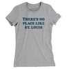 There's No Place Like St. Louis Women's T-Shirt-Heather Grey-Allegiant Goods Co. Vintage Sports Apparel