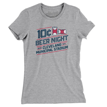 10 Cent Beer Night Women's T-Shirt-Allegiant Goods Co. Vintage Sports Apparel