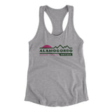 Alamogordo Mountain Sunset Women's Racerback Tank-Heather Grey-Allegiant Goods Co. Vintage Sports Apparel