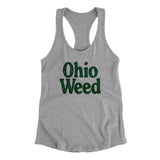 Ohio Weed Women's Racerback Tank-Heather Grey-Allegiant Goods Co. Vintage Sports Apparel