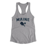 Maine Pickleball Women's Racerback Tank-Heather Grey-Allegiant Goods Co. Vintage Sports Apparel
