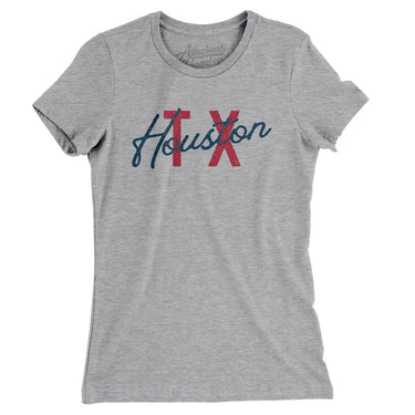 Houston Tx Overprinted Women's T-Shirt-Allegiant Goods Co. Vintage Sports Apparel