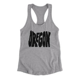 Oregon State Shape Text Women's Racerback Tank-Allegiant Goods Co. Vintage Sports Apparel