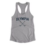 Olympia Golf Women's Racerback Tank-Heather Grey-Allegiant Goods Co. Vintage Sports Apparel
