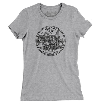 Arizona State Quarter Women's T-Shirt-Allegiant Goods Co. Vintage Sports Apparel