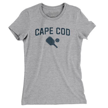 Cape Cod Pickleball Women's T-Shirt-Heather Grey-Allegiant Goods Co. Vintage Sports Apparel