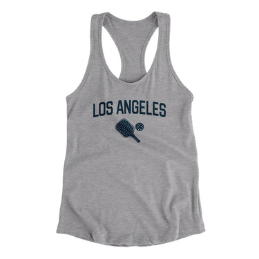 Los Angeles Pickleball Women's Racerback Tank-Heather Grey-Allegiant Goods Co. Vintage Sports Apparel