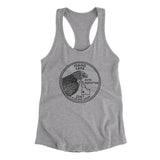 Idaho State Quarter Women's Racerback Tank-Heather Grey-Allegiant Goods Co. Vintage Sports Apparel