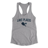 Lake Placid Pickleball Women's Racerback Tank-Heather Grey-Allegiant Goods Co. Vintage Sports Apparel