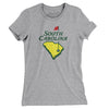 South Carolina Golf Women's T-Shirt-Heather Grey-Allegiant Goods Co. Vintage Sports Apparel