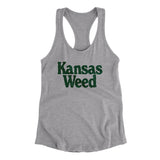 Kansas Weed Women's Racerback Tank-Heather Grey-Allegiant Goods Co. Vintage Sports Apparel