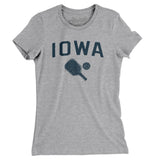 Iowa Pickleball Women's T-Shirt-Heather Grey-Allegiant Goods Co. Vintage Sports Apparel