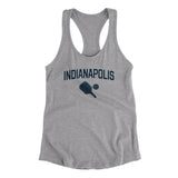 Indianapolis Pickleball Women's Racerback Tank-Heather Grey-Allegiant Goods Co. Vintage Sports Apparel